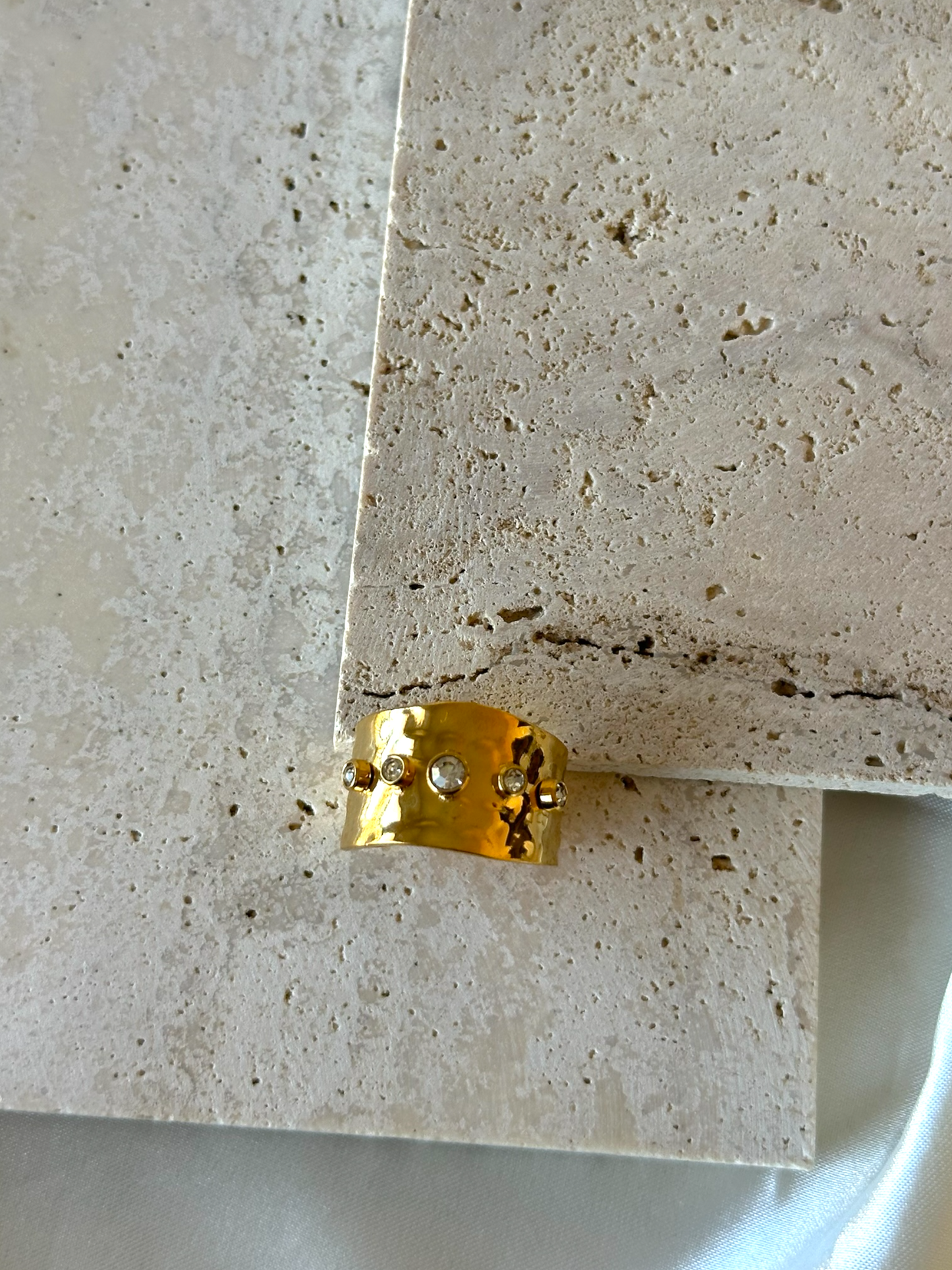 Anello fascia colorful bianco