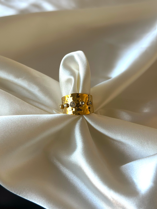 Anello fascia colorful bianco